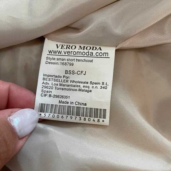 Vera Moda Floral Aman Short Trench Coat - Picture 4 of 6